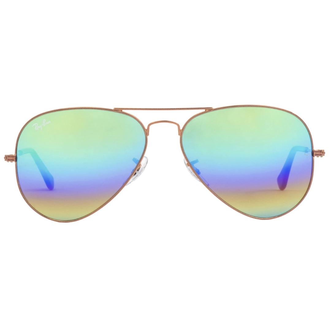 Ray-Ban Aviator Blue Lens Gold Sunglasses