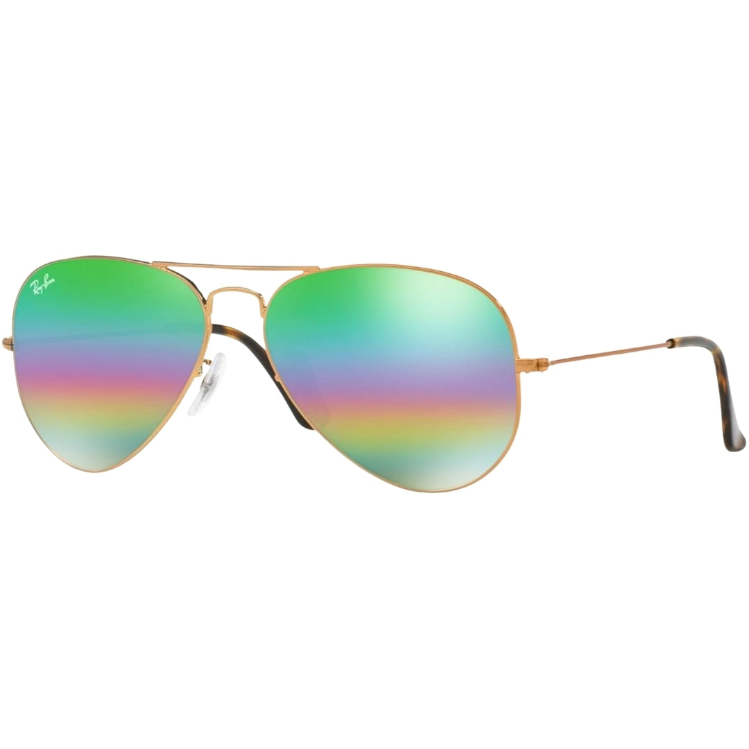 Ray-Ban Aviator Blue Lens Gold Sunglasses