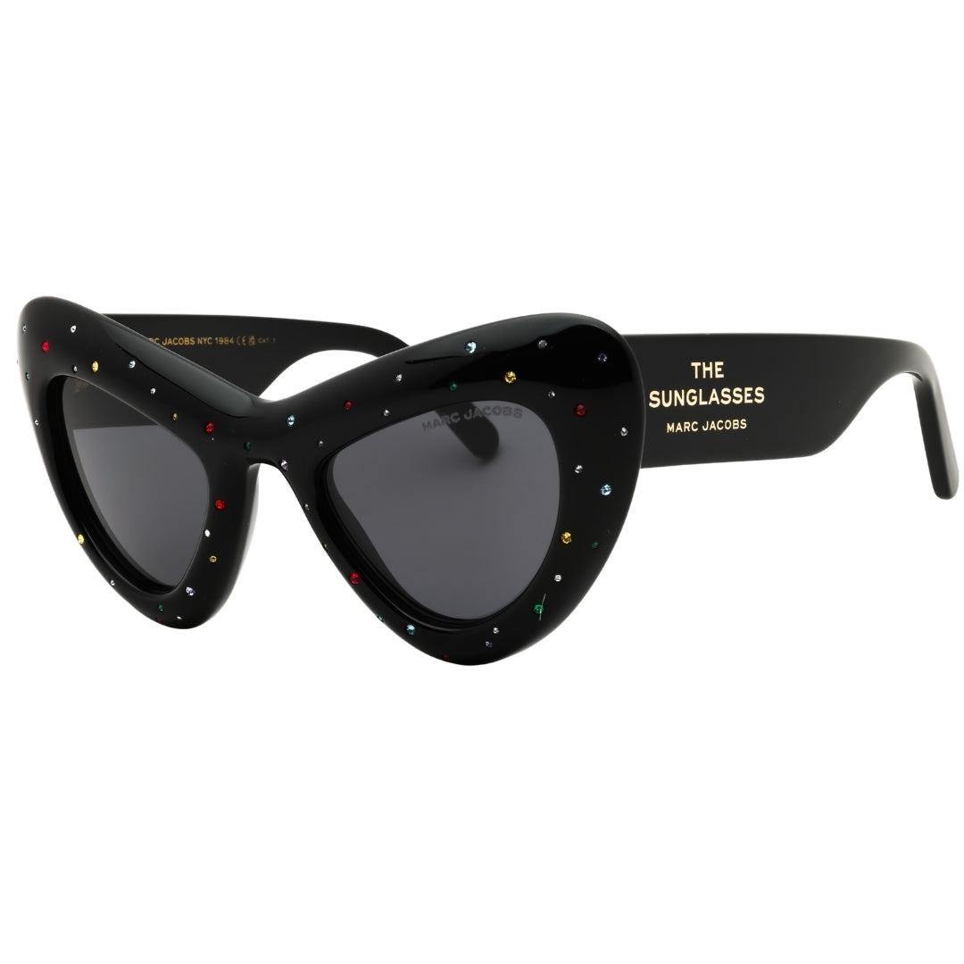 Marc Jacobs Marc 798/S Str 0807 Ir Black Crystal/Grey Sunglasses Female 48X24X140 One Size