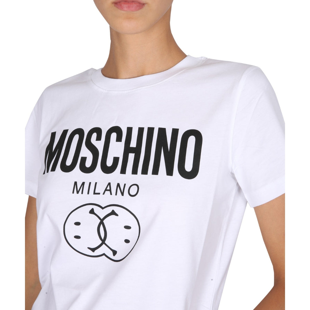 Moschino Double Smiley White T-Shirt