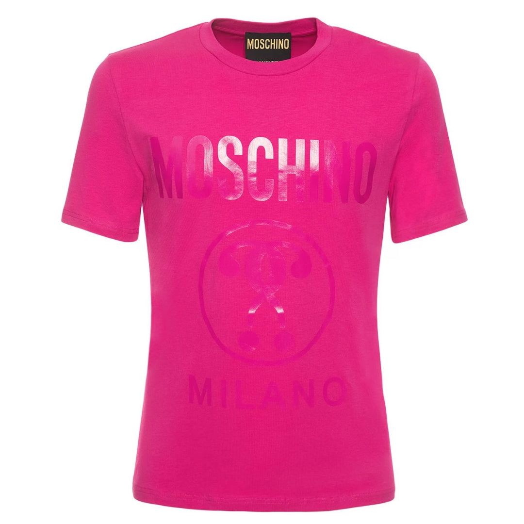 Moschino Double Question Mark Pink T-Shirt