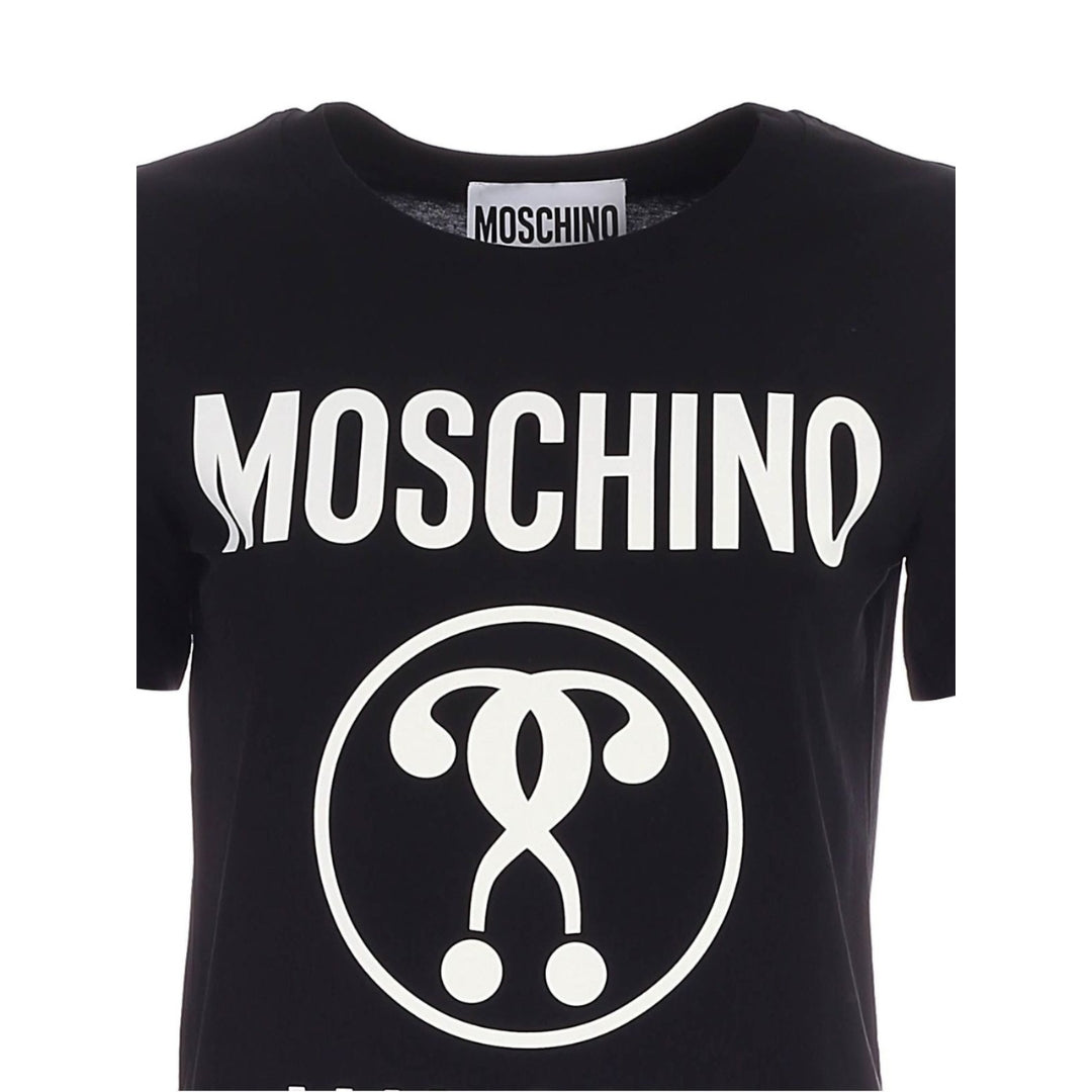 Moschino Double Question Mark Black T-Shirt