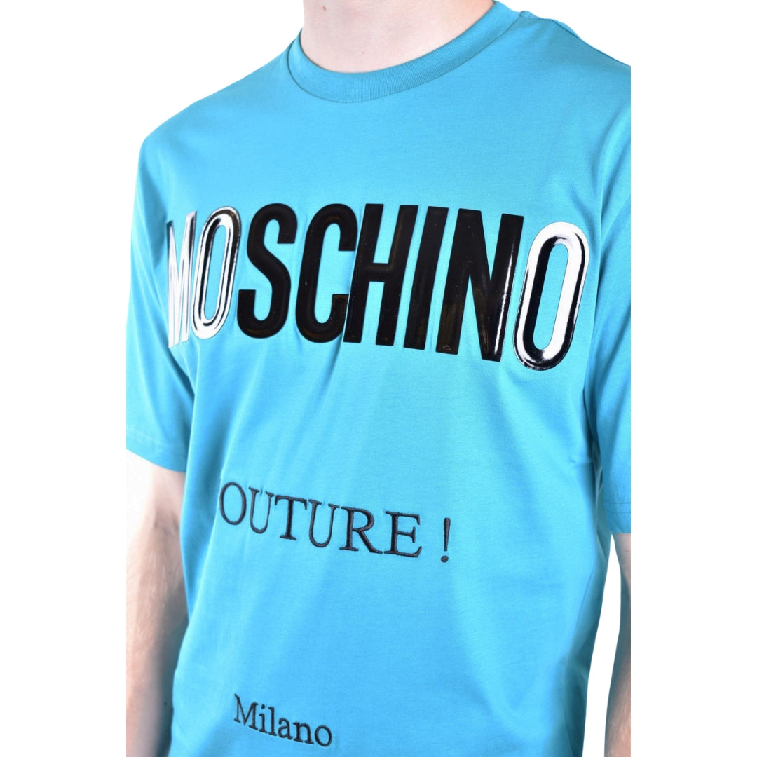 Moschino Couture Gloss Logo Green T-Shirt