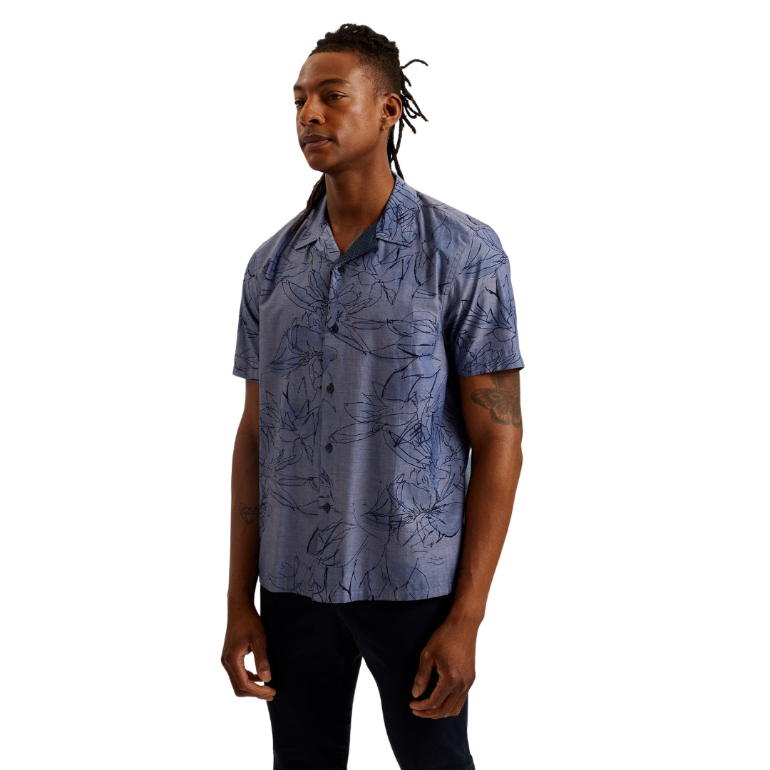 Ted Baker MMA TERRONI SS Regular Chambray Floral S 2