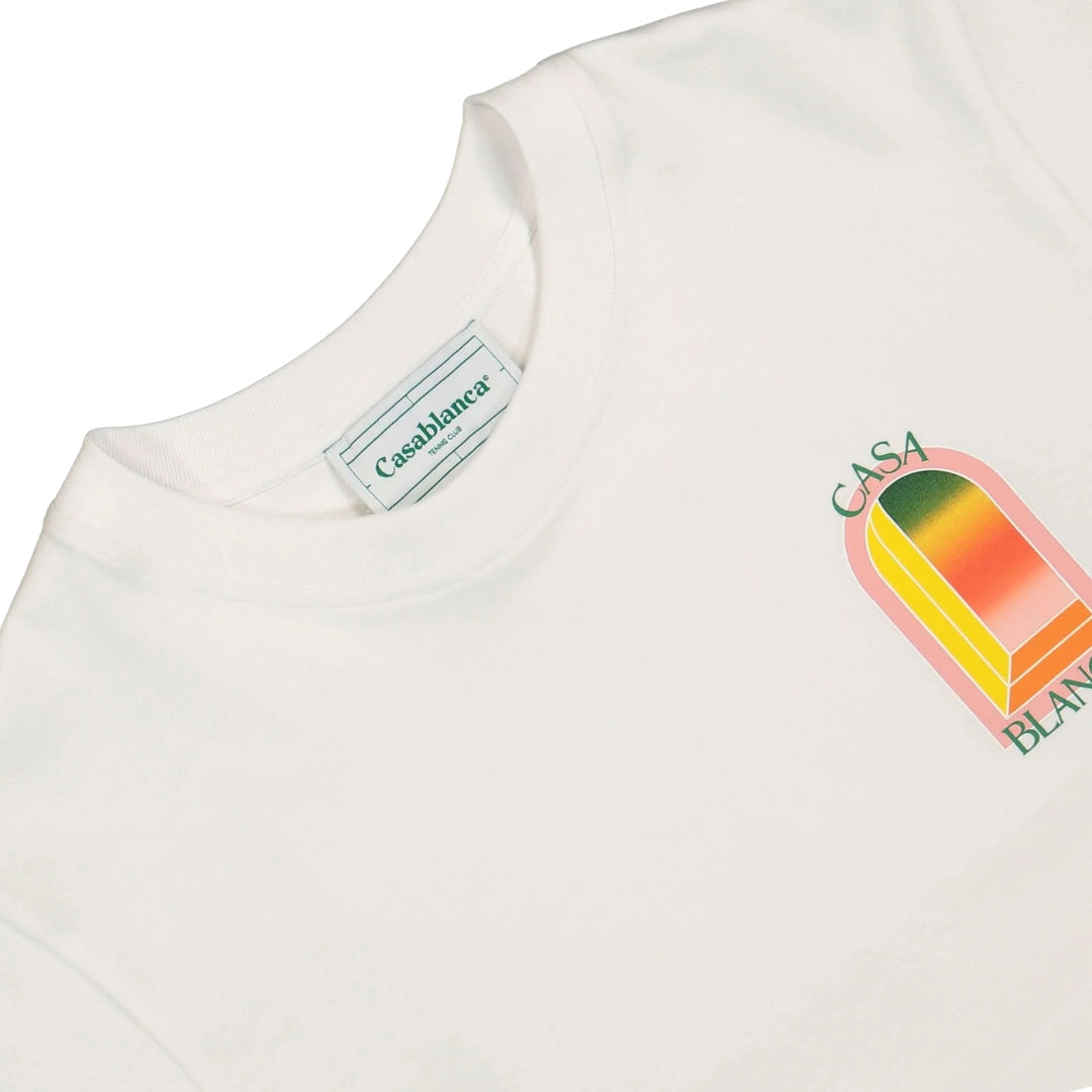 Casablanca Gradient Arch Logo White T-Shirt