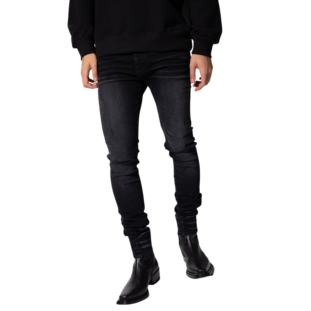 Amiri Slash Aged Black Jeans - Nova Clothing