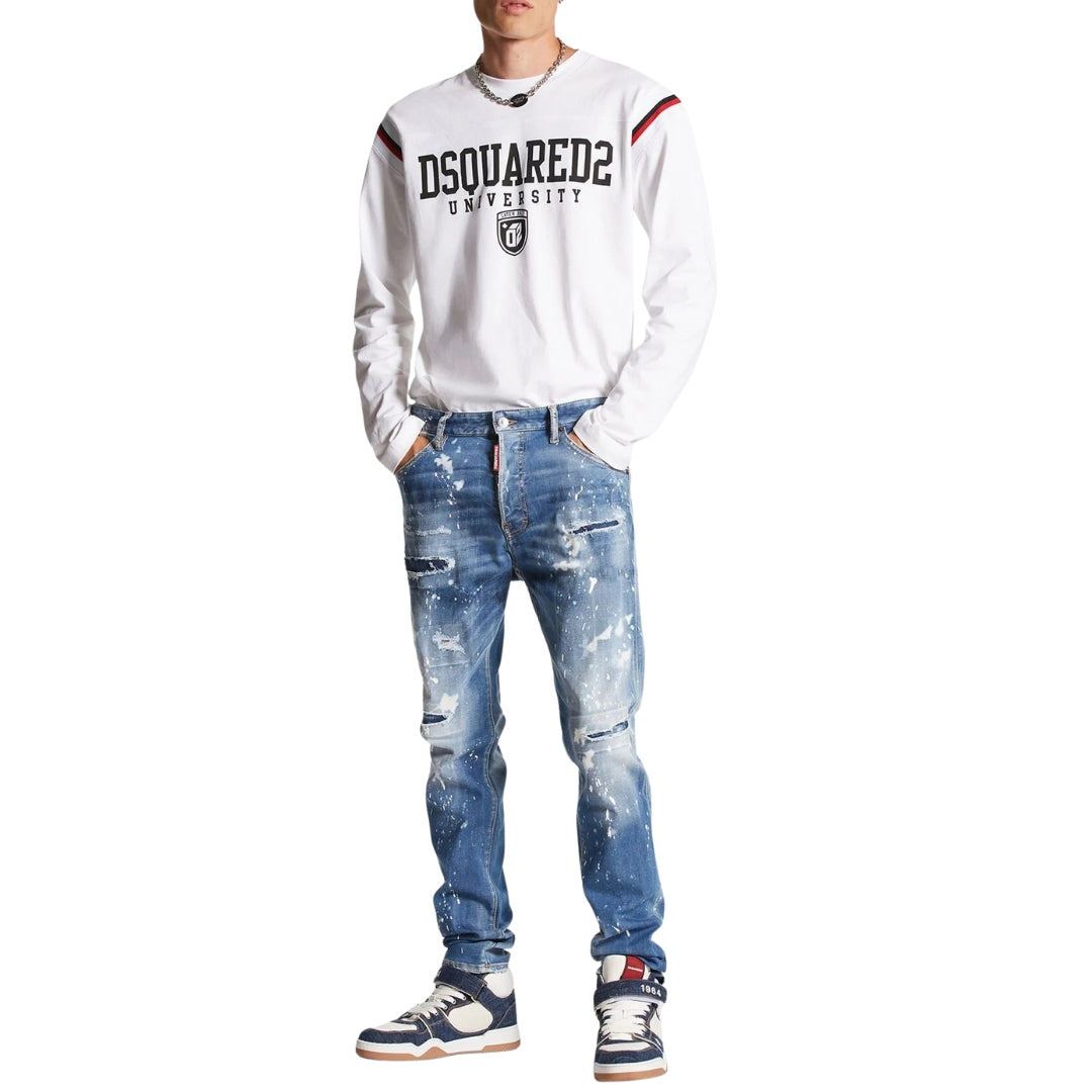 Dsquared2 Cool Guy Jean Reinforced Ripped Blue Jeans