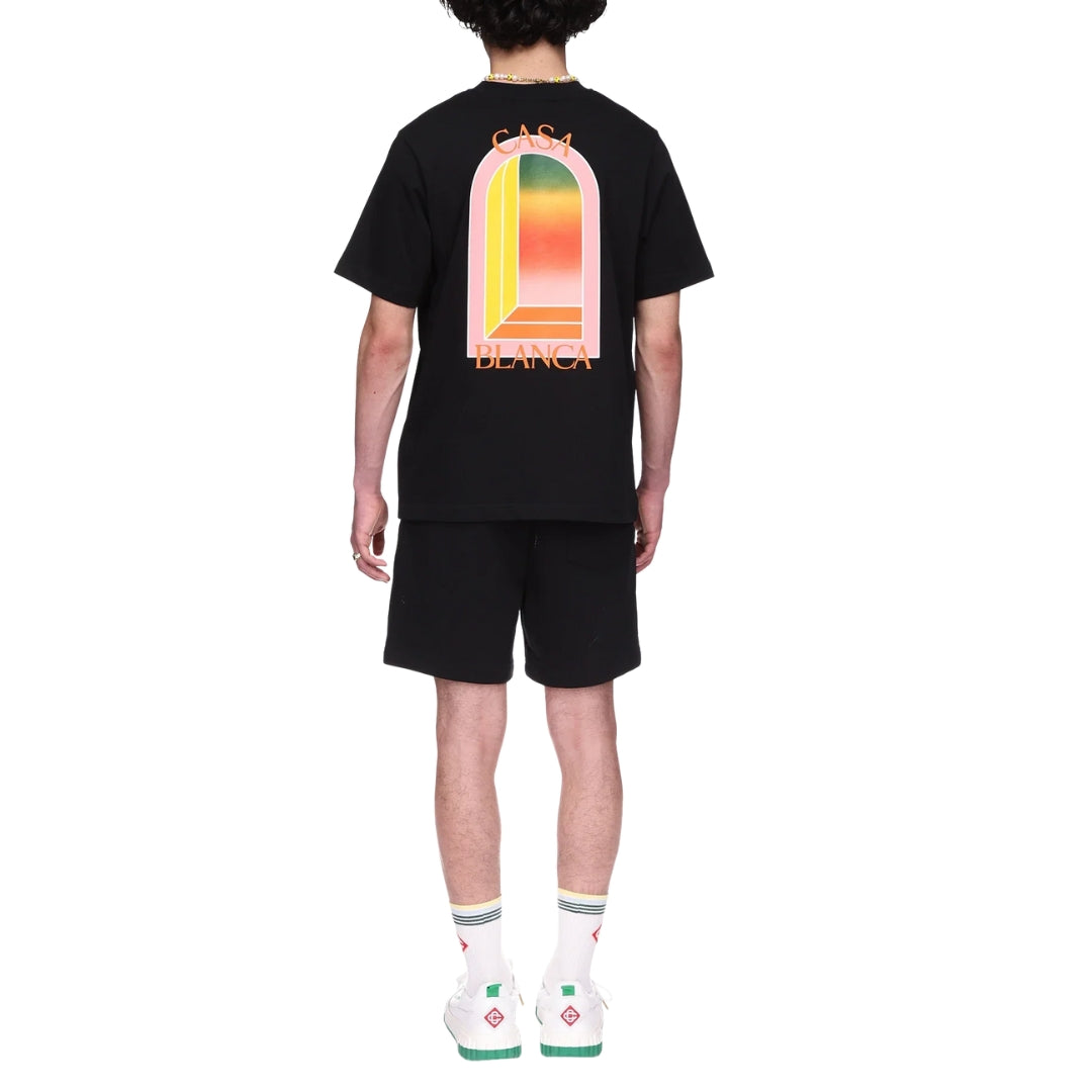 Casablanca Gradient Arch Design Black T-Shirt - Nova Clothing