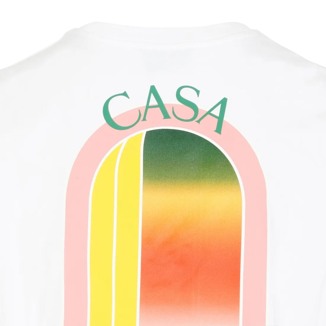 Casablanca Gradient Arch Design White T-Shirt - Nova Clothing
