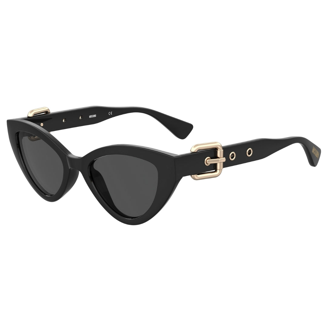 Moschino Cat Eyed Butterfly Grey Lensed Black Sunglasses