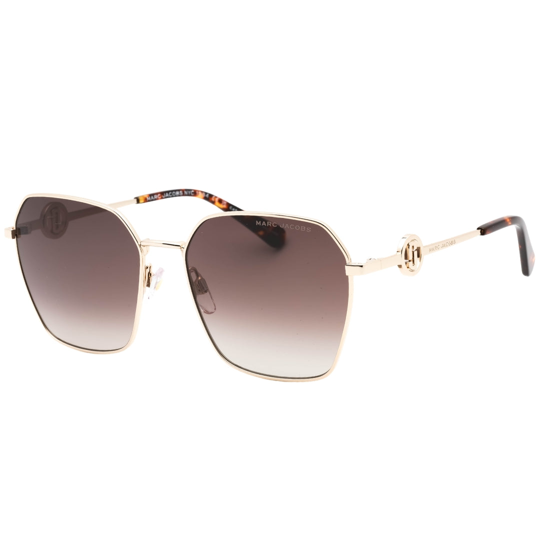Marc Jacobs Gold Havana Detail Sunglasses One Size