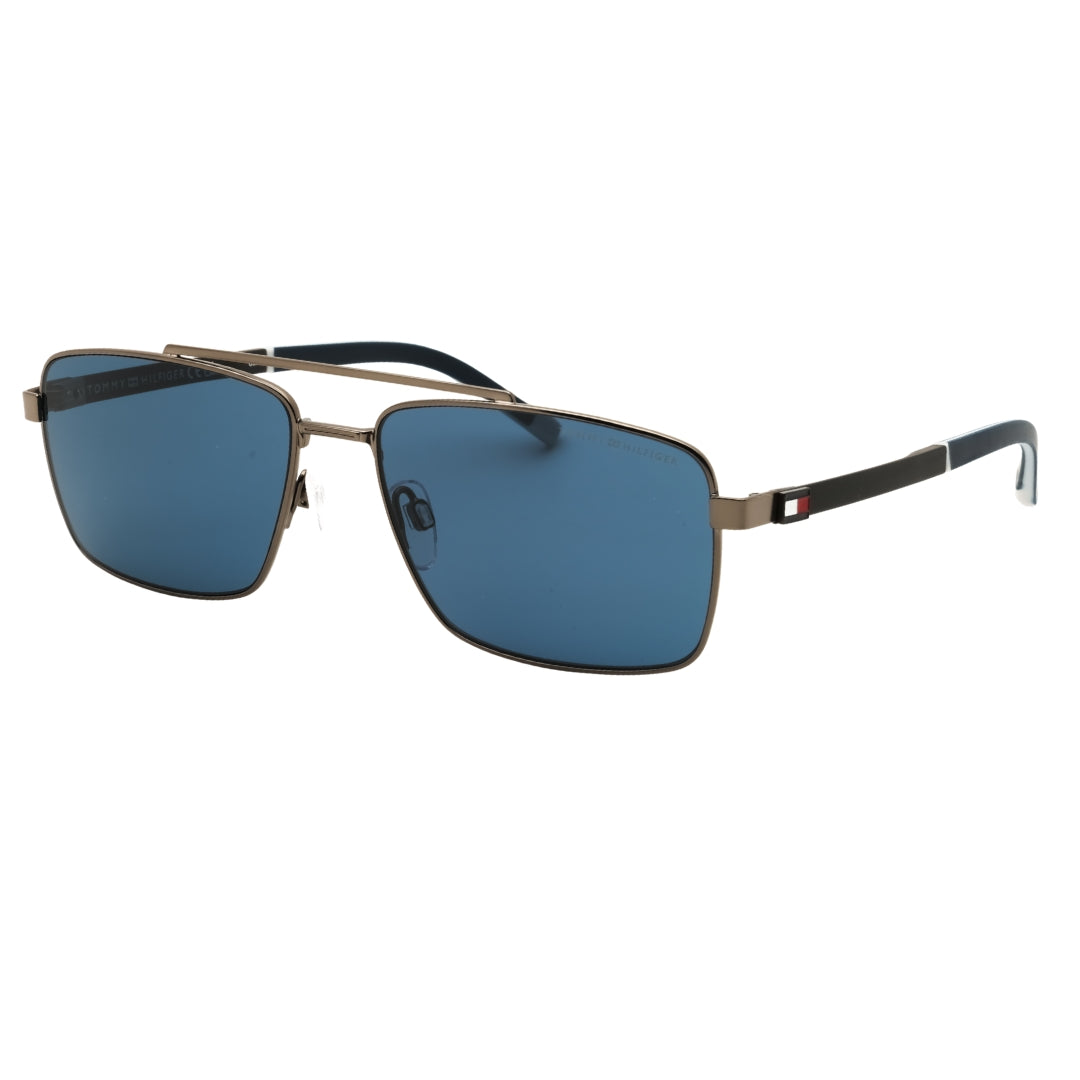 Tommy Hilfiger TH 2078/S 0R80 KU Matte Dark Ruthenium/Blue Sunglasses One Size