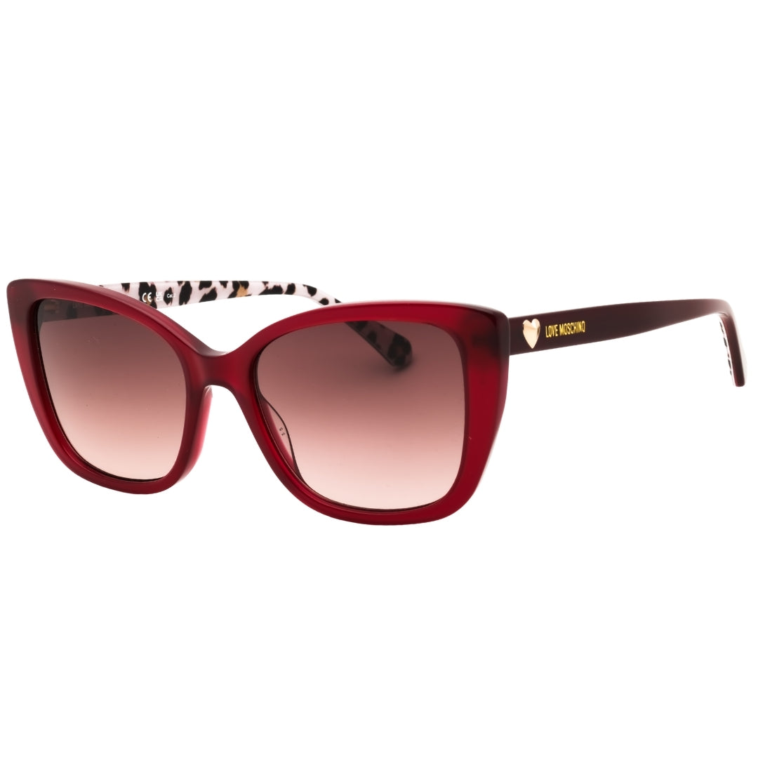 Moschino Love Mol073/S 0Wgx Ha Carmine Red/Brown Gradient Sunglasses Female 54X18X140 One Size