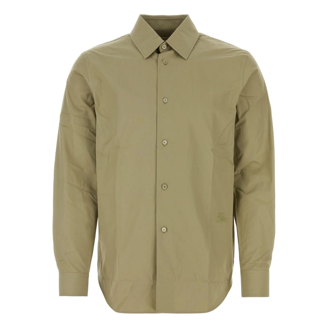 BURBERRY 8076432 Burberry Equestrian Knight-Motif Buttoned Shirt HUNTER (Green) CASUAL SHIRT MALE L