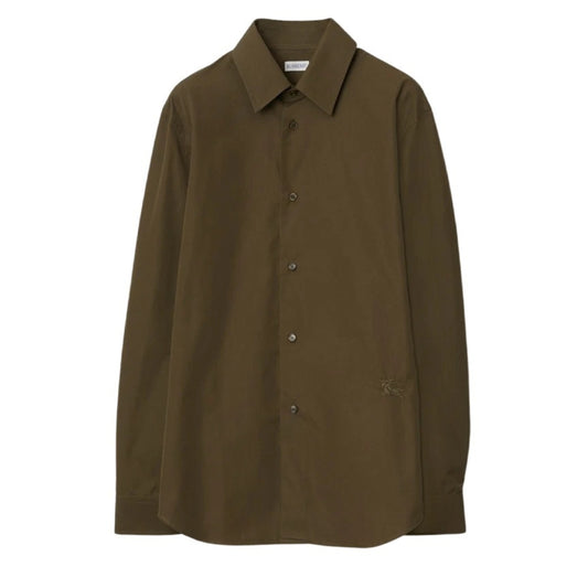 BURBERRY 8077836 Burberry EKD Cotton Shirt Military MILITARY (green) CASUAL SHIRT MALE M