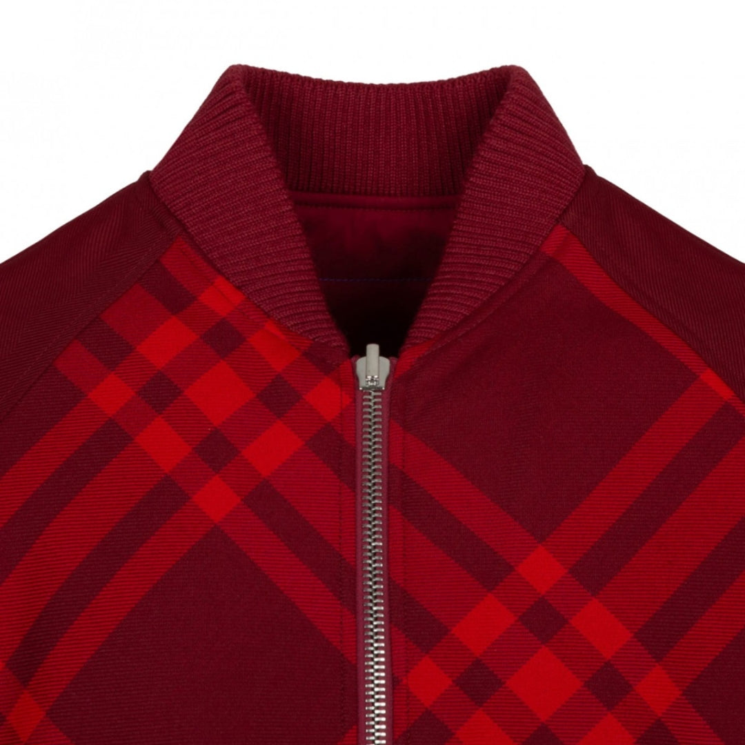 BURBERRY 8078906 Reversible check-print bomber jacket RIPPLE IP CHECK (Red) JACKET MALE L