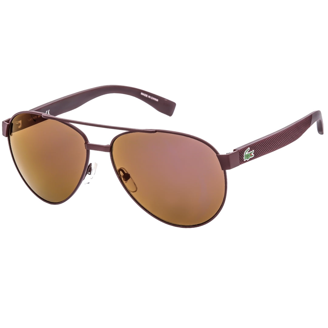 Lacoste Matte Red Framed Brown Lensed Sunglasses One Size