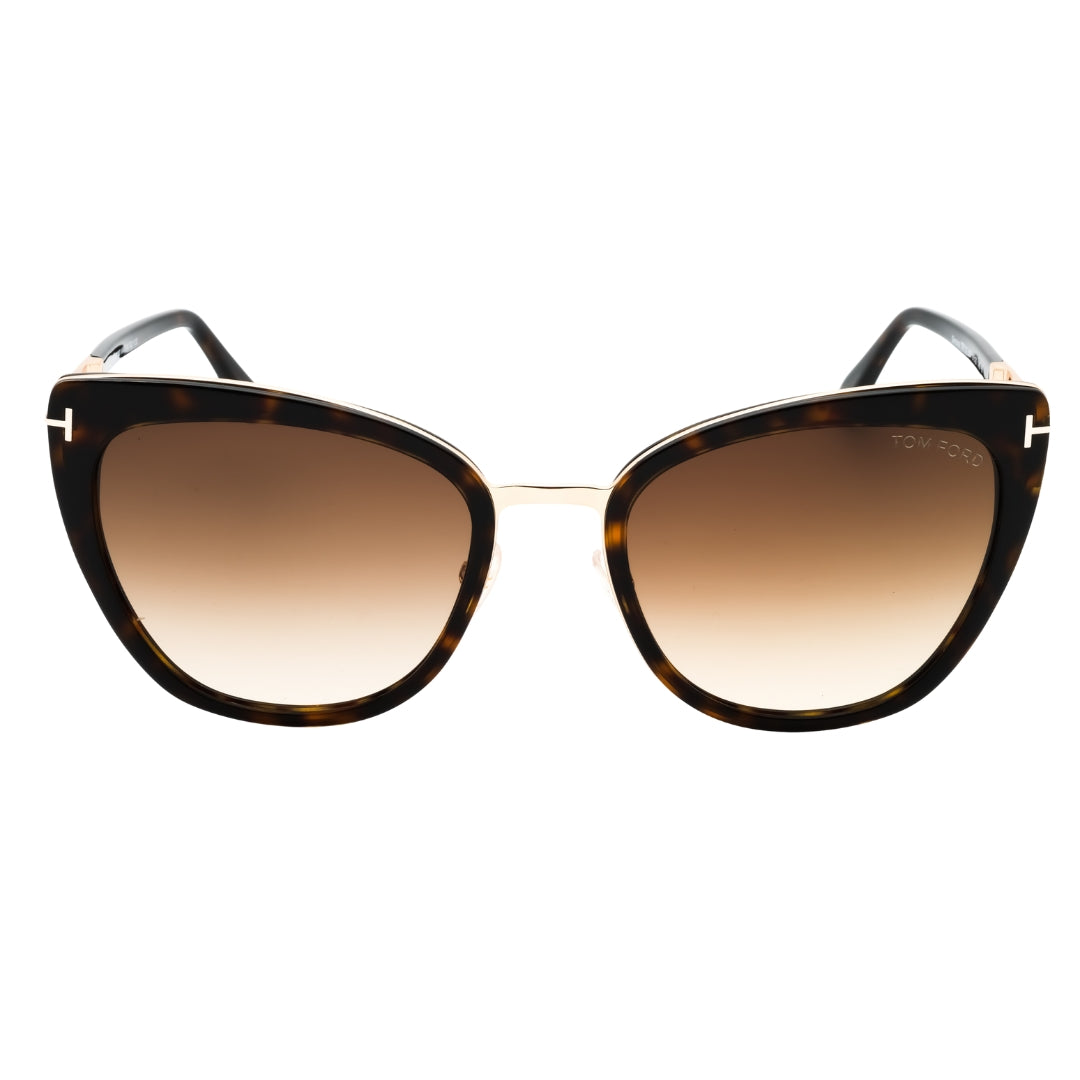 Tom Ford Simona Shiny Dark Havana Sunglasses One Size