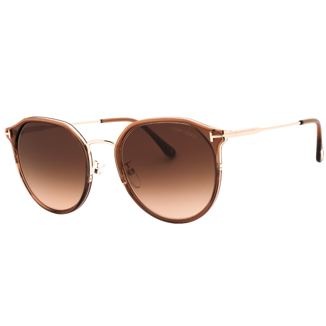 Tom Ford Ft0897-K 45F Shiny Light Brown / Gradient Brown Sunglasses One Size