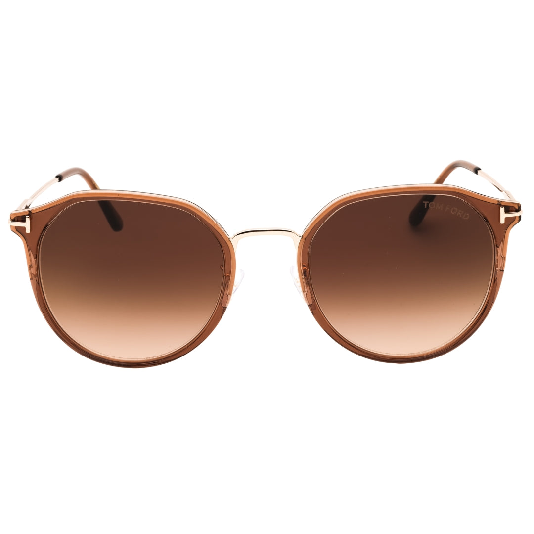 Tom Ford Ft0897-K 45F Shiny Light Brown / Gradient Brown Sunglasses One Size