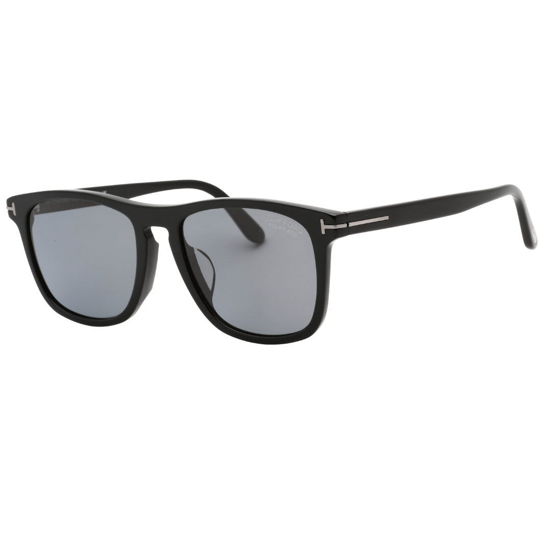 Tom Ford Smoke Polarized Lens Shiny Black Sunglasses One Size