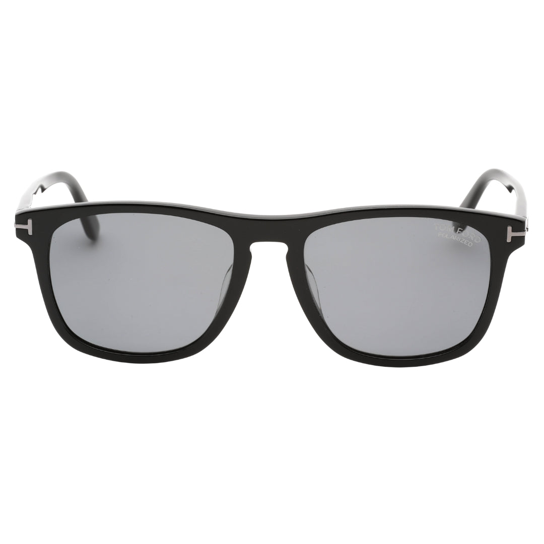 Tom Ford Smoke Polarized Lens Shiny Black Sunglasses One Size