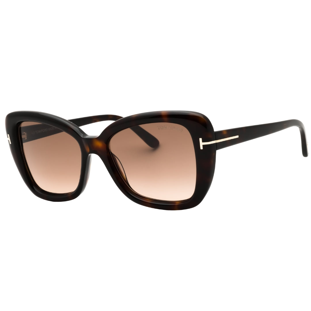 Tom Ford Ft1008 52F Dark Havana / Gradient Brown Sunglasses One Size