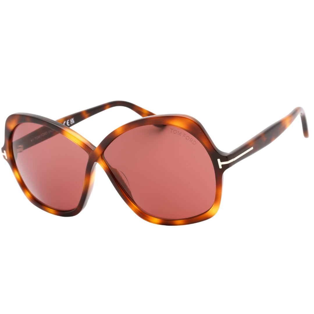 Tom Ford Ft1013 52Y Dark Havana / Violet Sunglasses One Size