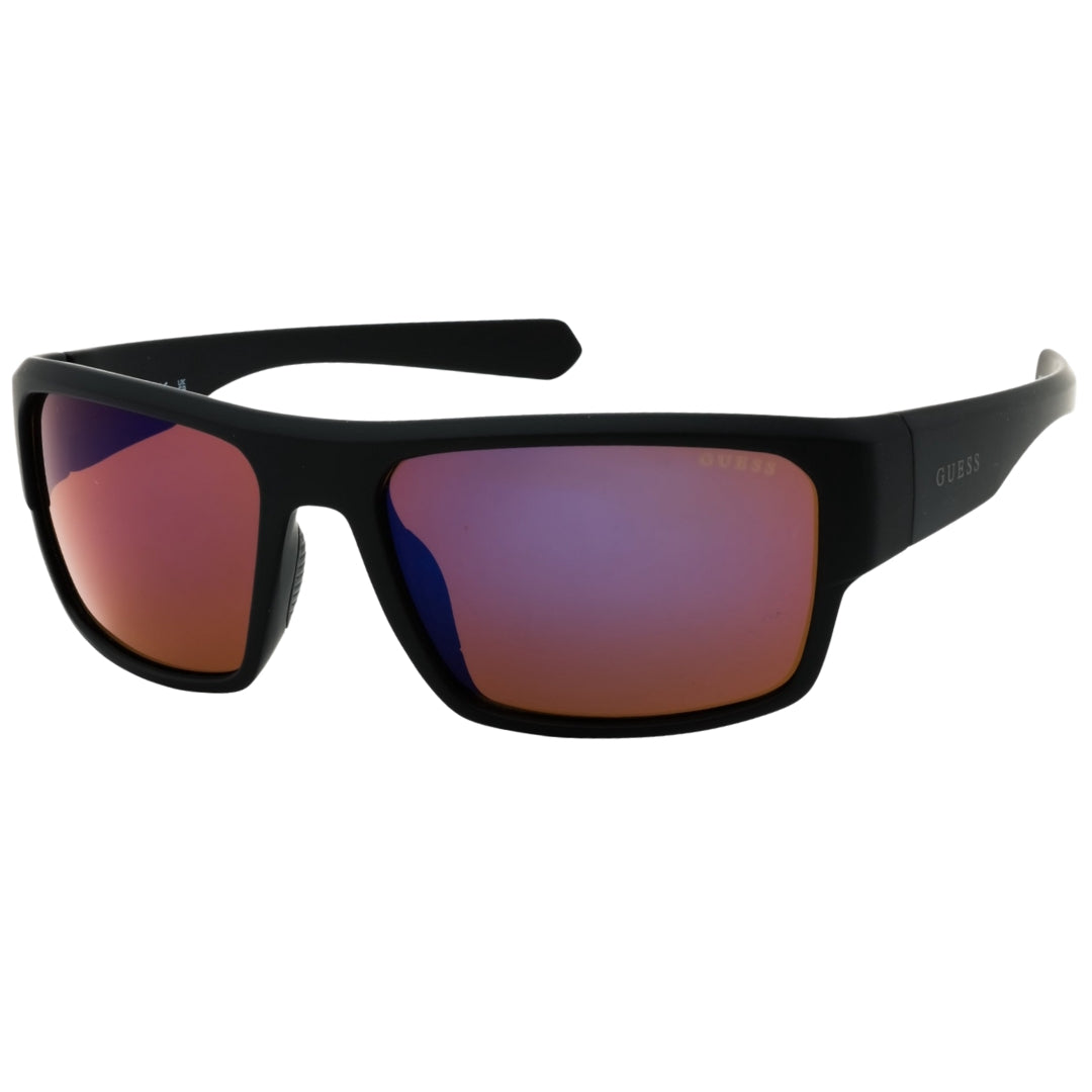Guess Black Curved Frame Wrap Sunglasses