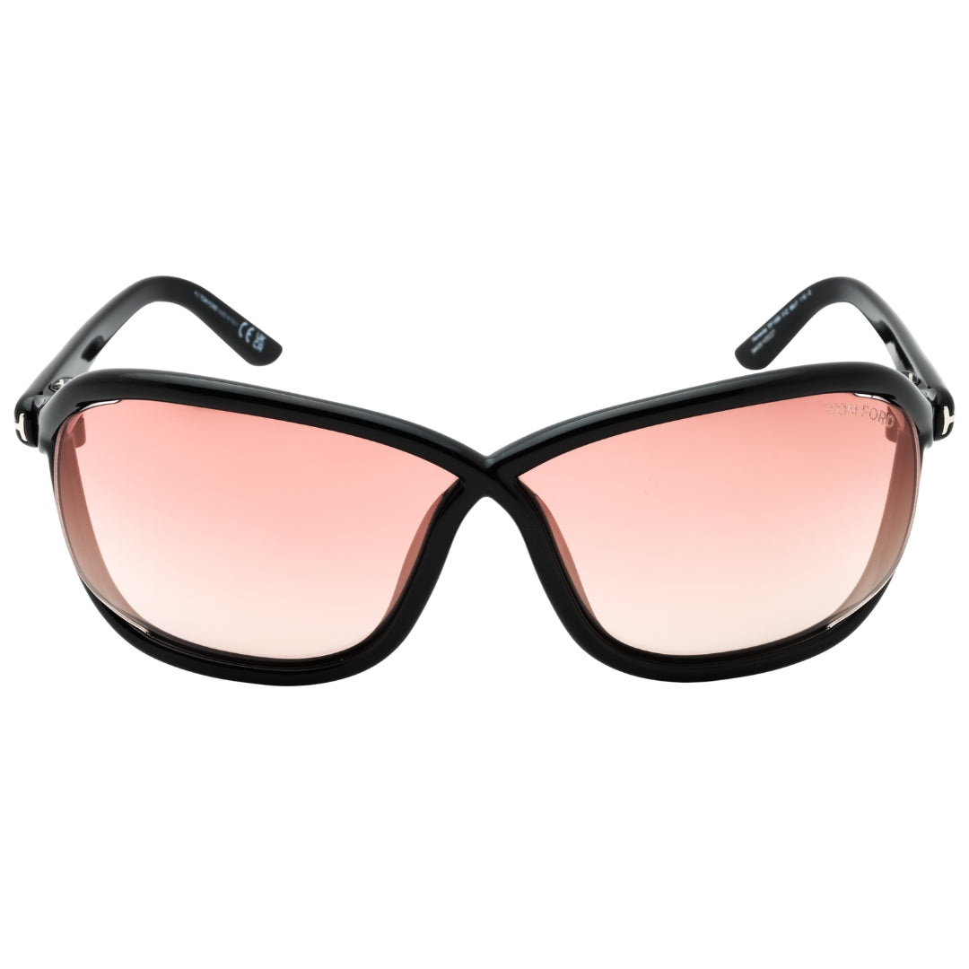 Tom Ford Mirror Velvet Lens Shiny Black Sunglasses One Size