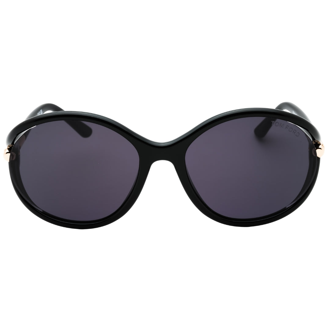 Tom Ford Melody Dark Smoke Lens Shiny Black Sunglasses One Size