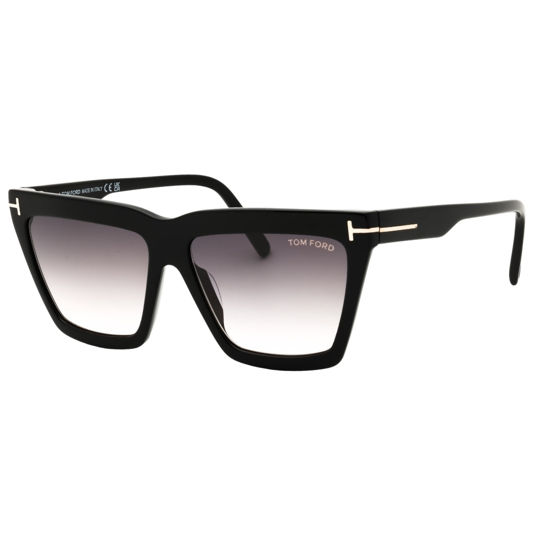 Tom Ford Shiny Black Sunglasses One Size