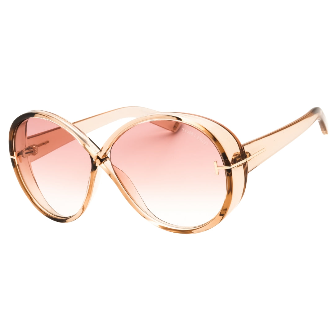 Tom Ford Ft1116 45T Shiny Light Brown / Gradient Bordeaux Sunglasses One Size