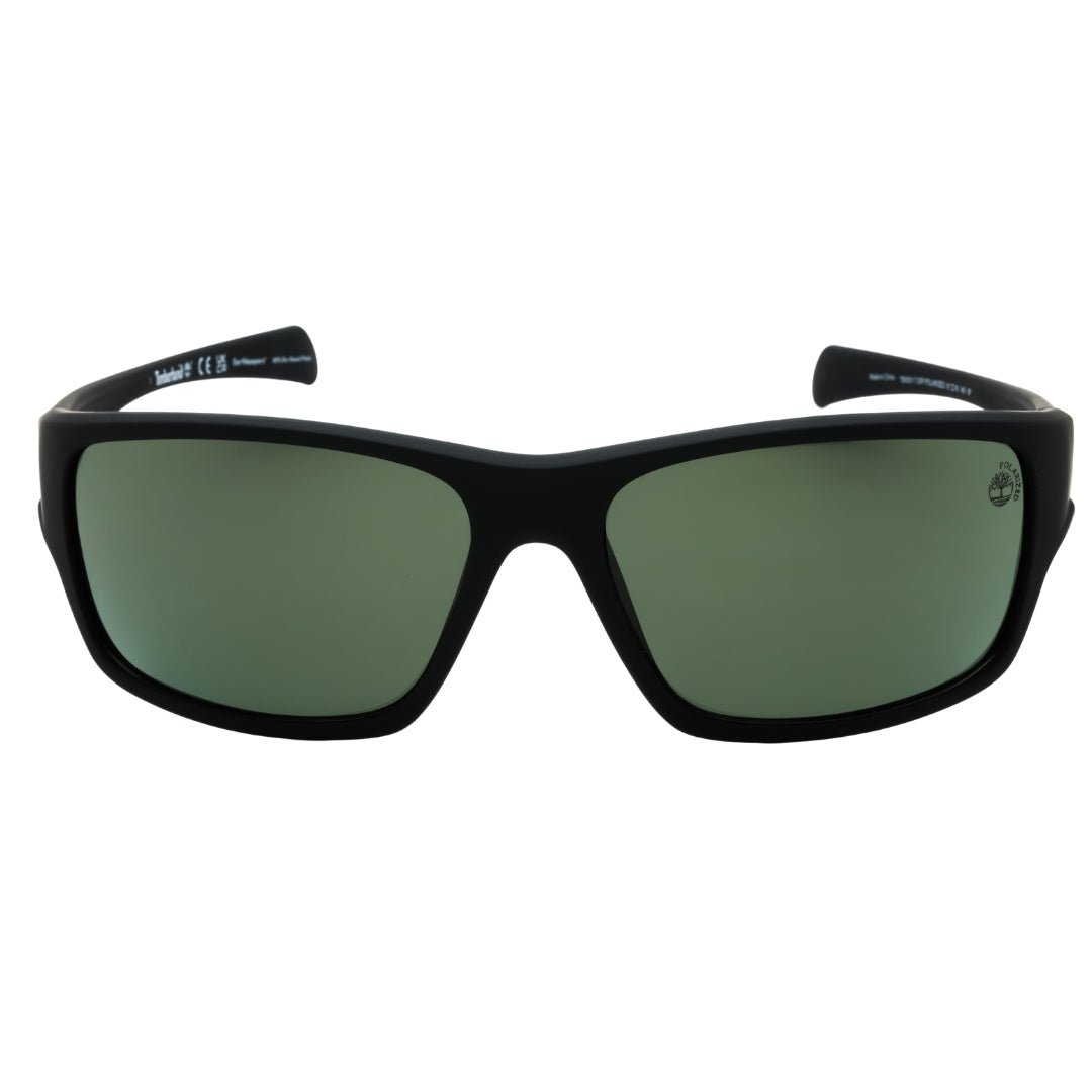 Timberland TB00017 02R matte black / green polarized Sunglasses One Size