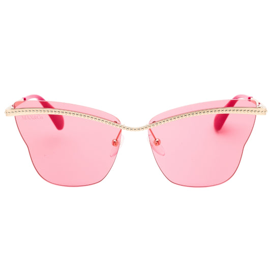 Max & Co Mo0103 32S Gold / Bordeaux/ Gradient Smoke Sunglasses One Size