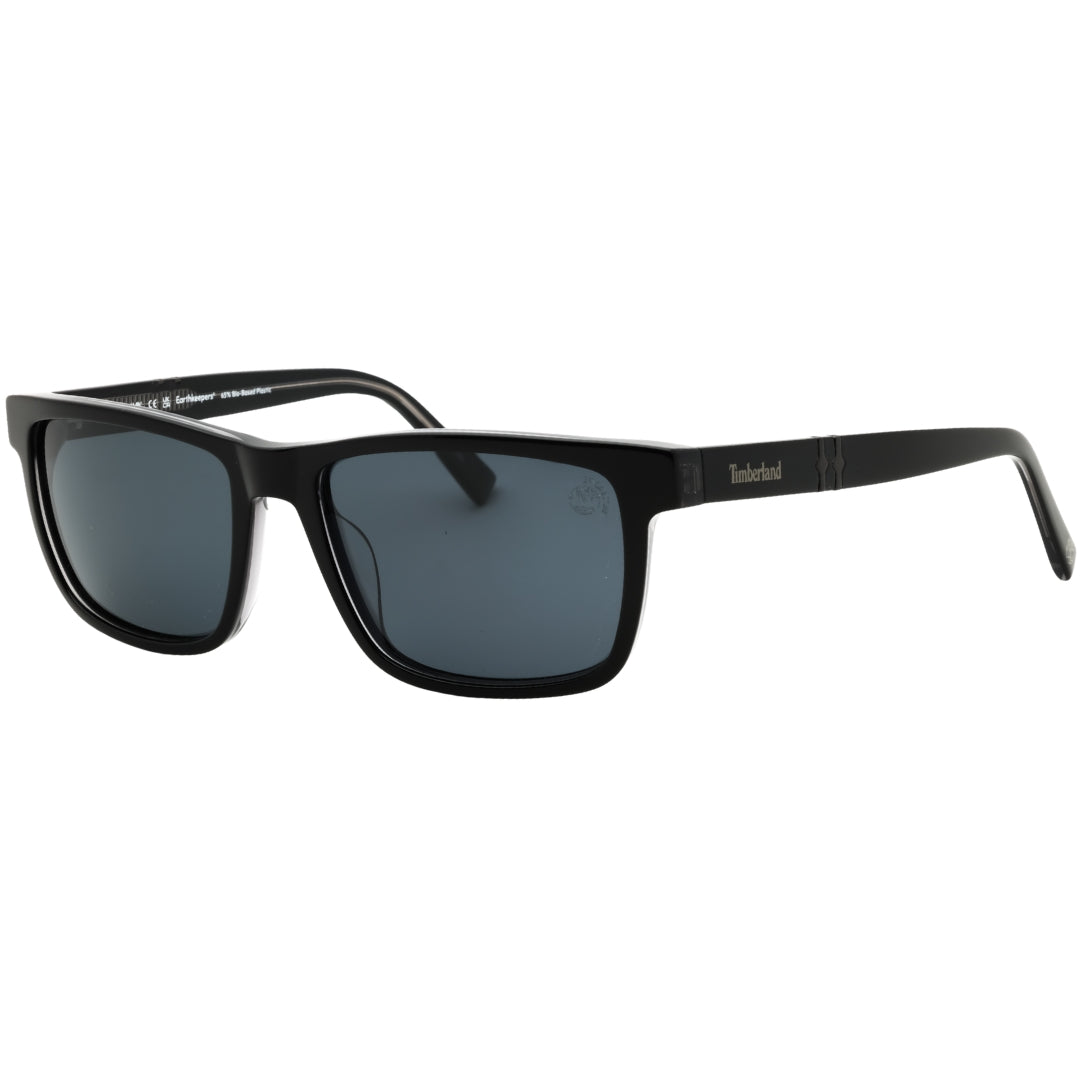 Timberland Tb00020 01D Shiny Black / Smoke Polarized Sunglasses 55X17X140 One Size