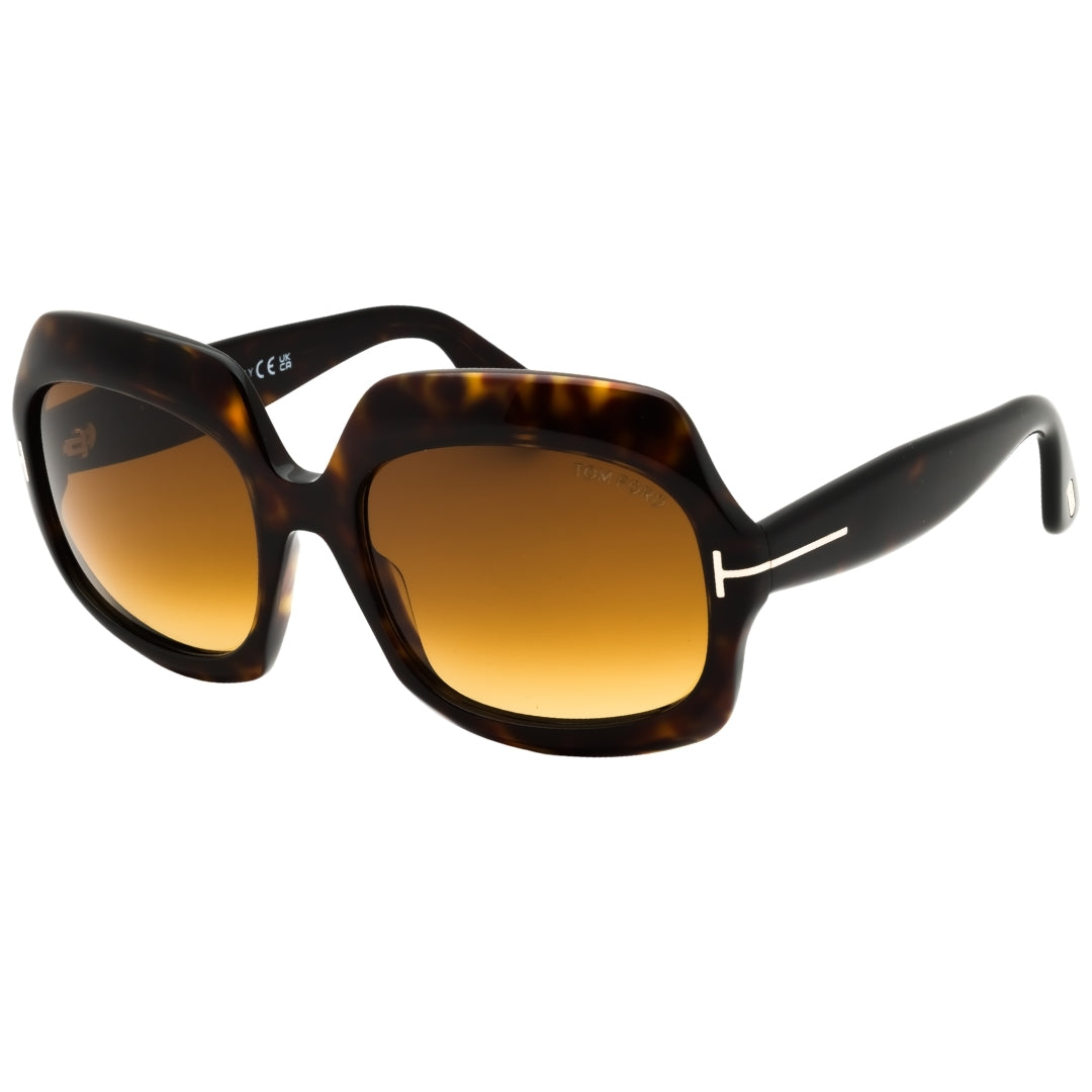 Tom Ford Ft1155 52F Dark Havana / Gradient Brown Sunglasses Female 60X20X135 One Size