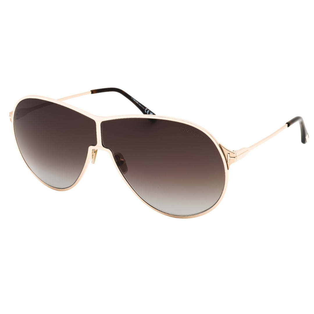 Tom Ford FT1174 Gaia 28K shiny rose gold / gradient roviex Sunglasses Female 71X2X140 One Size