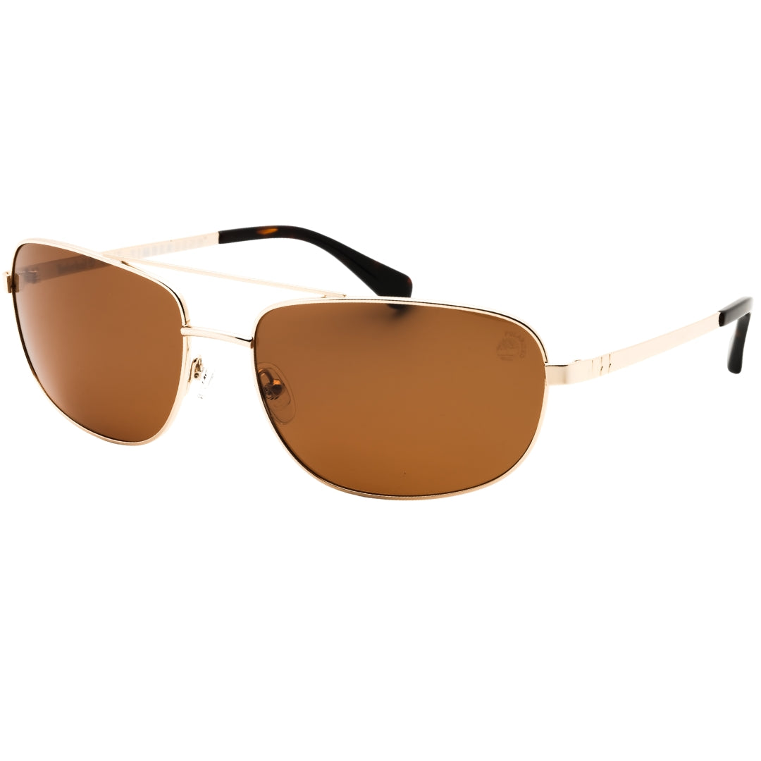Timberland Brown Polarized Lens Gold Sunglasses One Size