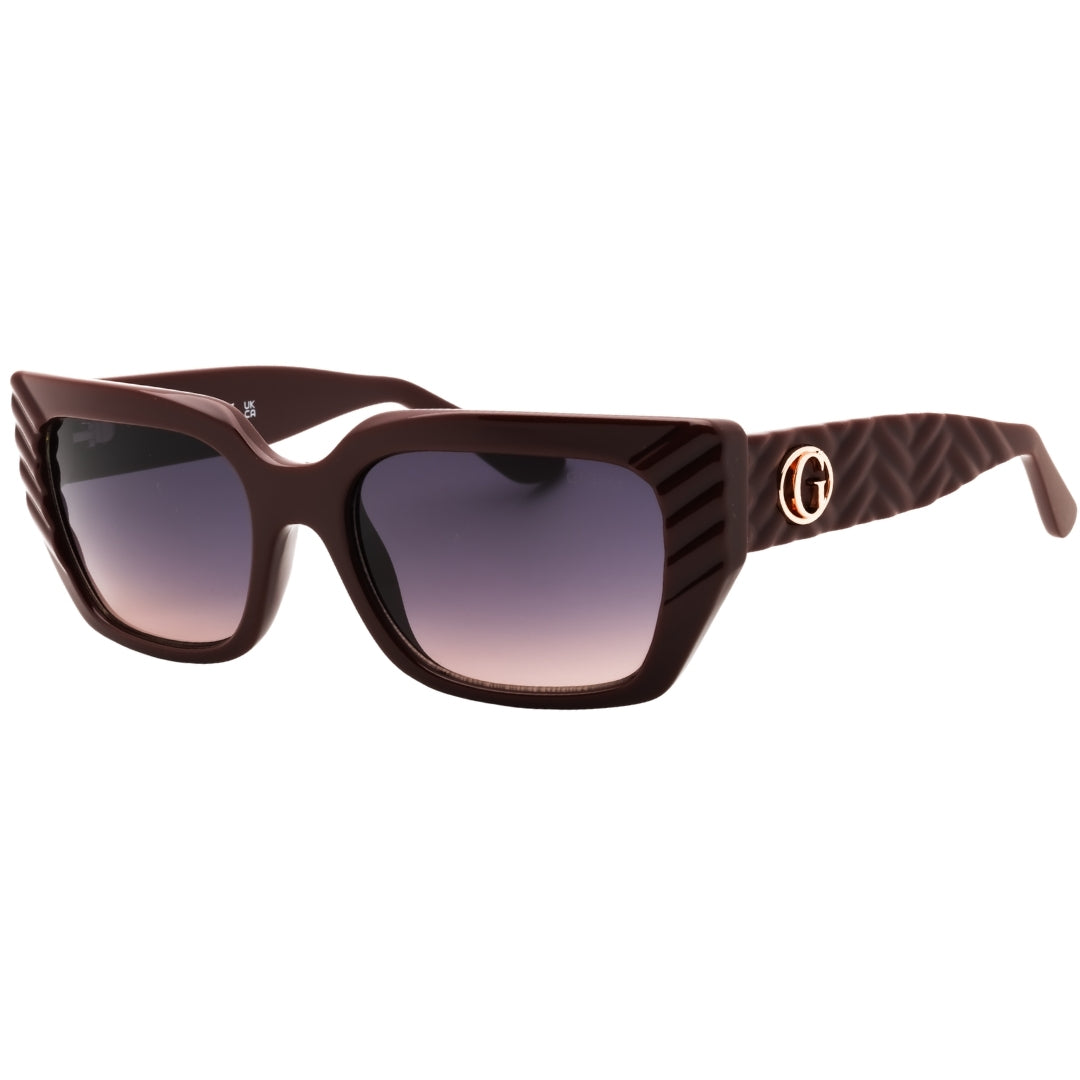 Guess Gu00254 69Z Shiny Bordeaux / Smoke Rose Gradient Sunglasses Female 55X18X135 One Size