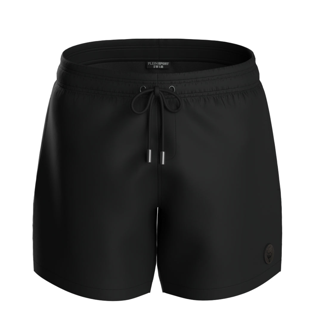 Plein Sport Magic Water Logo Medium Boardshort Black Swim Shorts