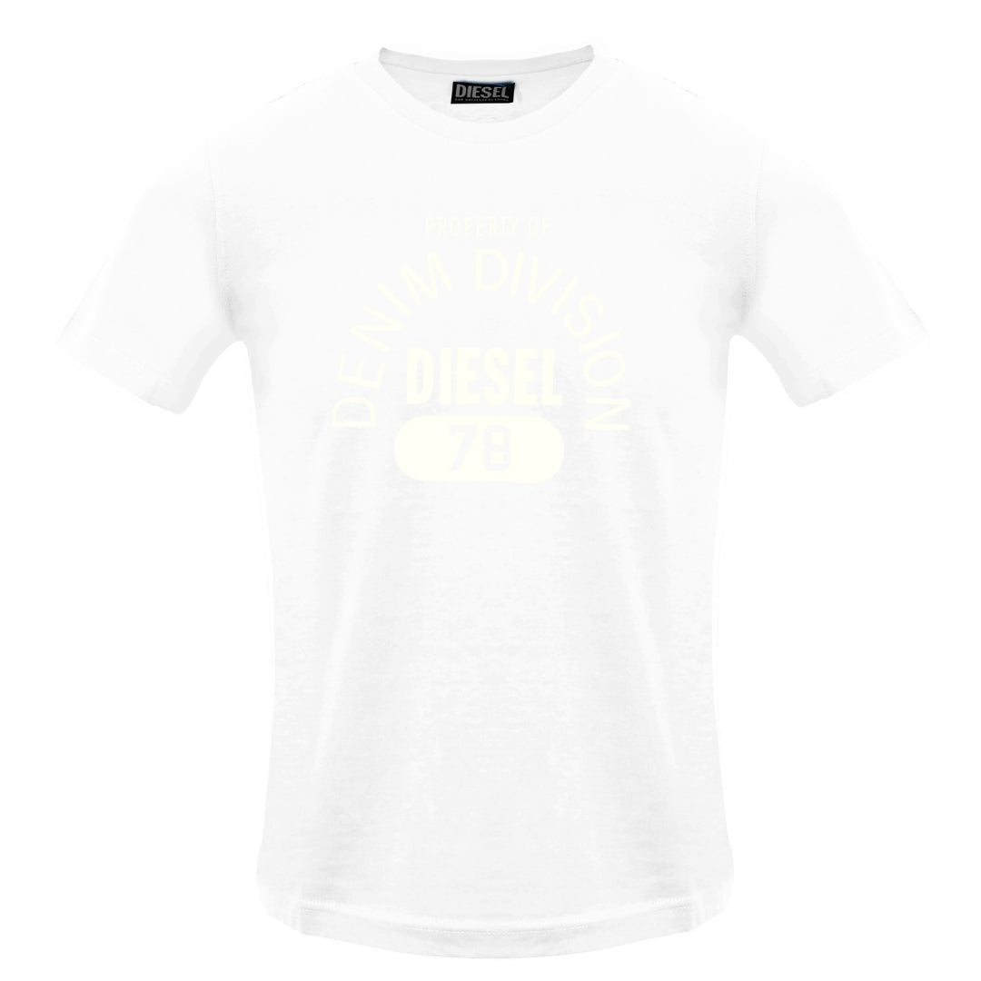 Diesel Monotone Property Of Denim Division White T-Shirt