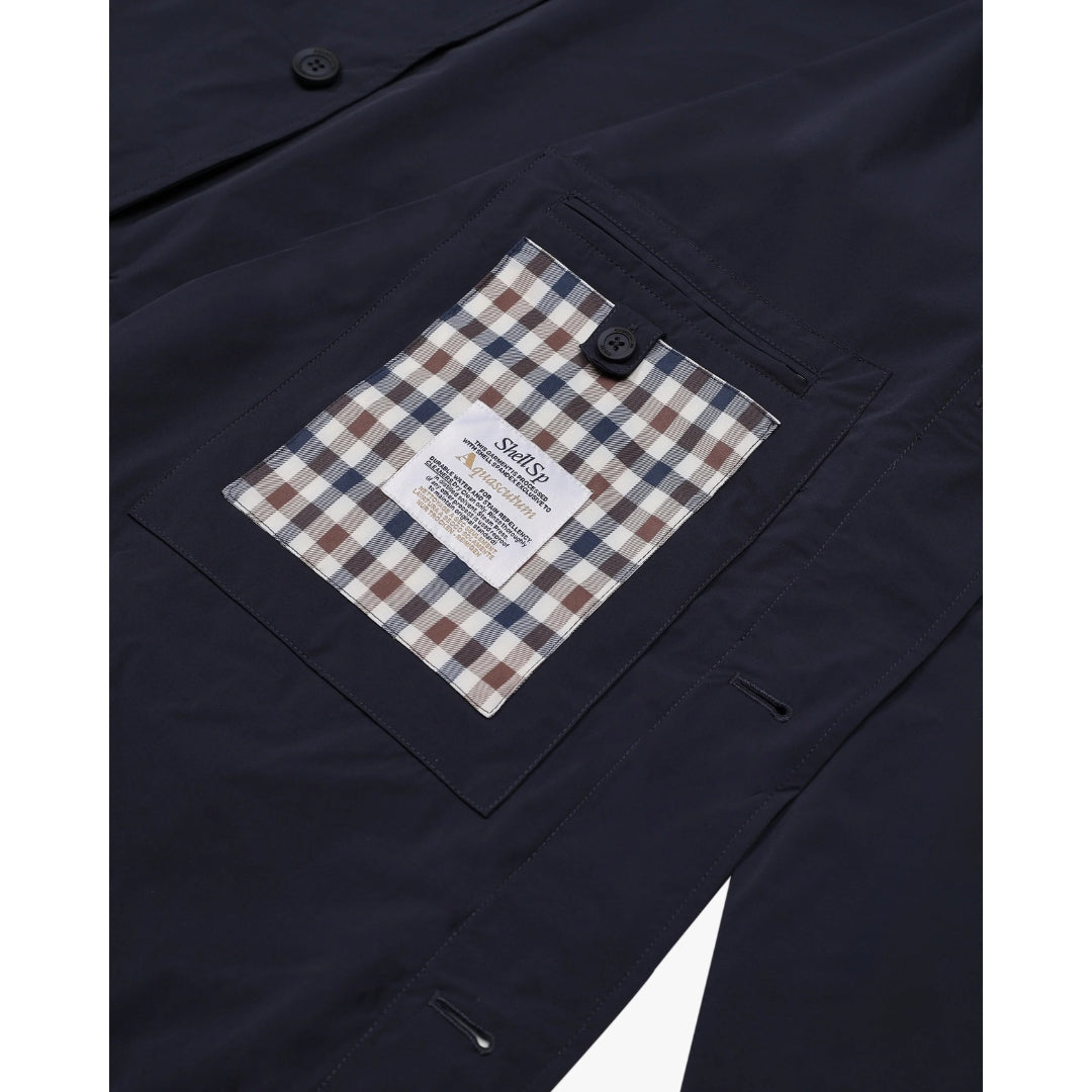 Aquascutum Active Stretch Caban Trench Coat Navy S