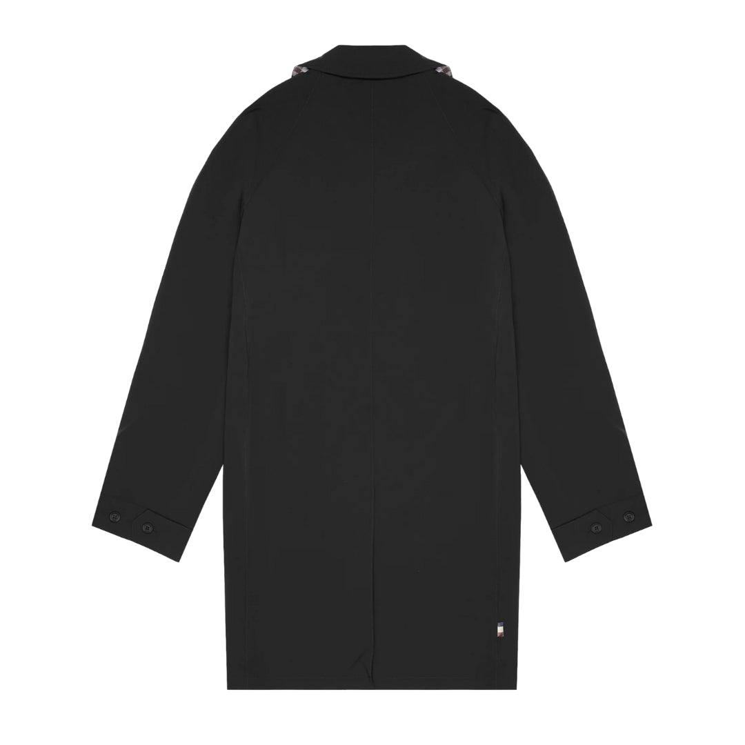 Aquascutum Active Stretch Caban Trench Coat Black L