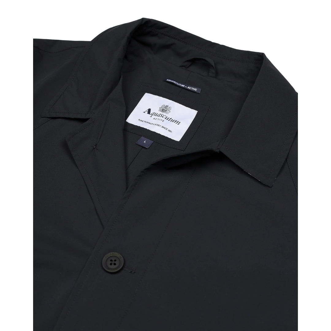 Aquascutum Active Stretch Caban Trench Coat Black L