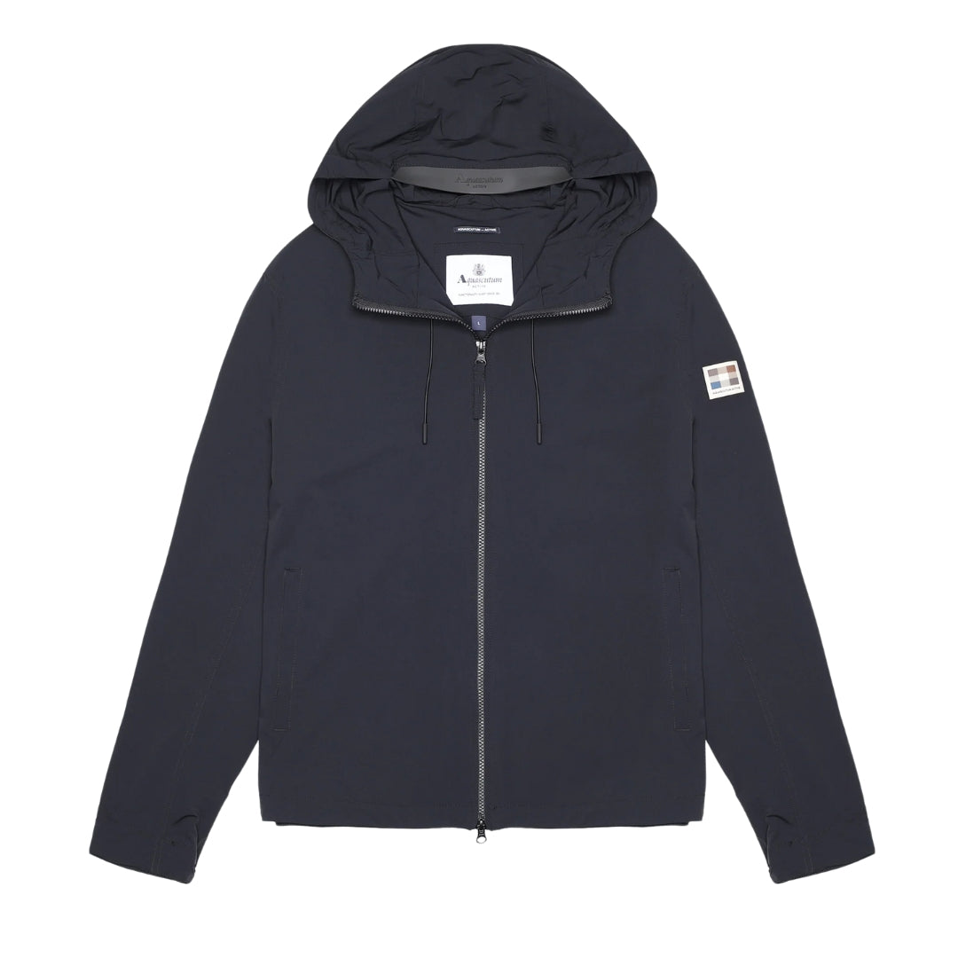 Aquascutum Active Hooded Stretch Windbreaker Navy M