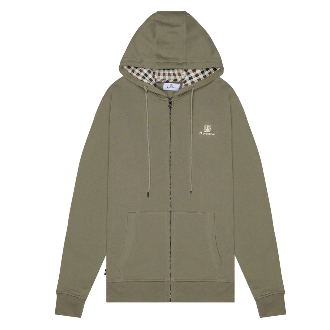 Aquascutum Active Small Logo Full Zip Army Green L