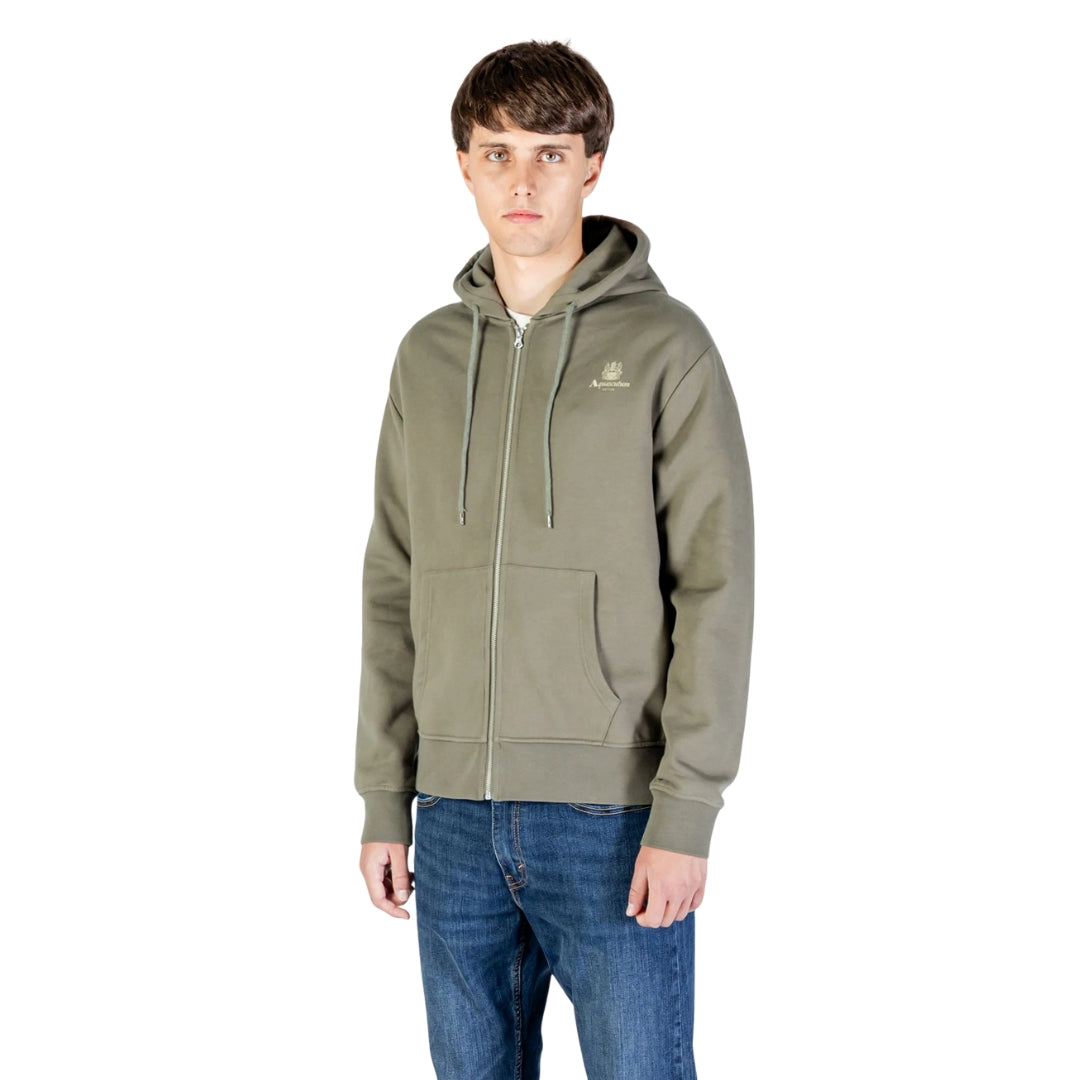 Aquascutum Active Small Logo Full Zip Army Green L