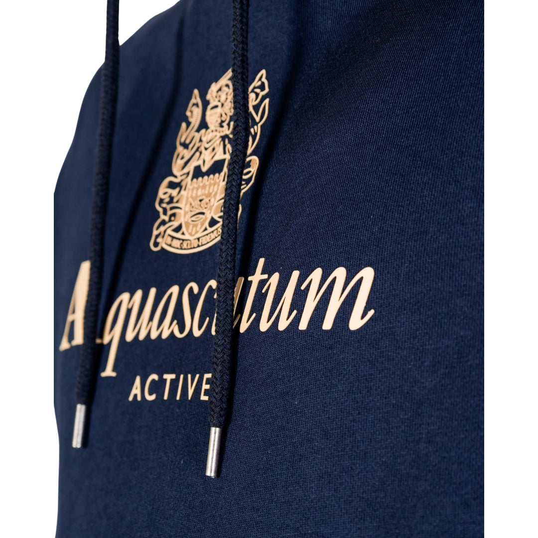 Aquascutum Active Big Logo Hoodie Navy L