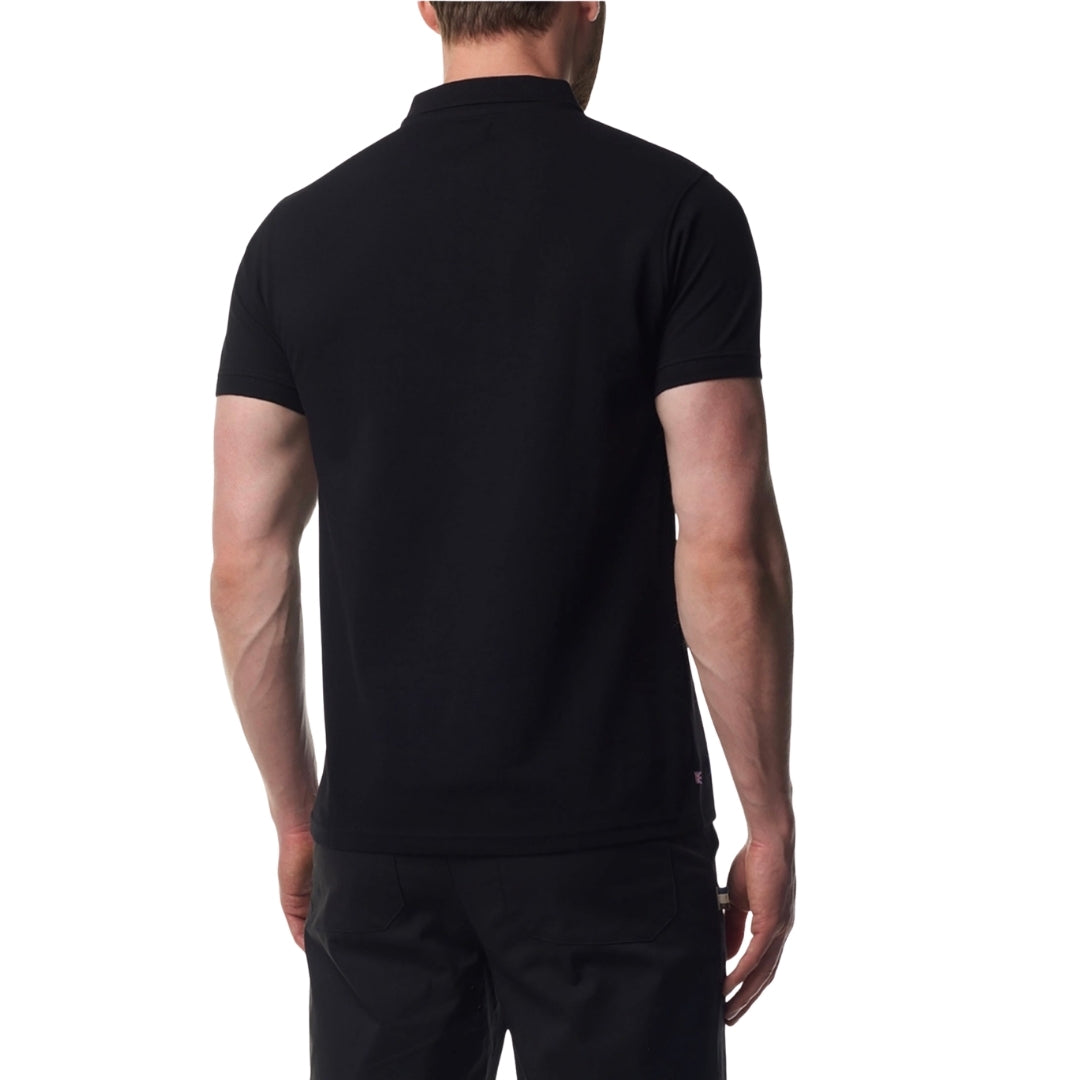 Aquascutum Active Active Cotton Polo Dry-Fit Black Black Polo Shirt M